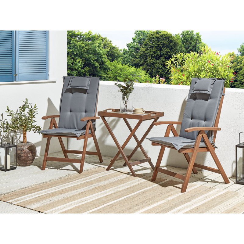 Copeland 2 - Person Garden Lounge Set with Cushions, Grey