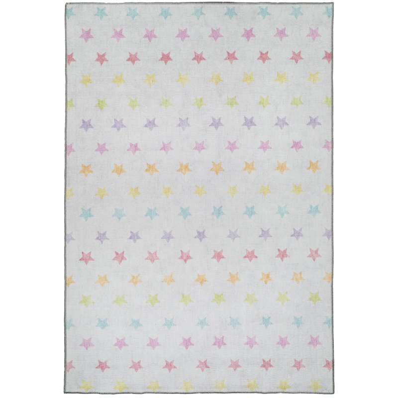 Trym Rectangle Machine Printed Polyester Rug, Rectangle 5' x 7'