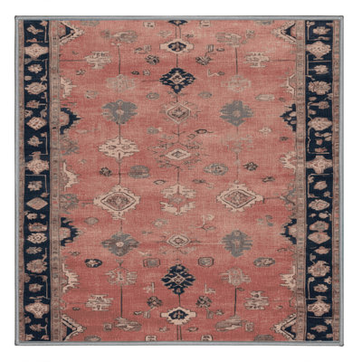 Machine Washable Overdyed Brown Area Rug