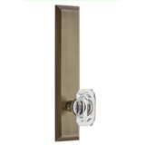 Grandeur Fifth Avenue Tall Plate Passage with Baguette Clear Crystal Door Knob