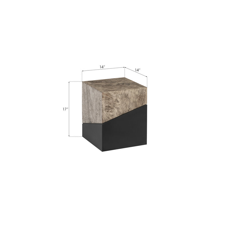 Geometry Accent Stool, Gray