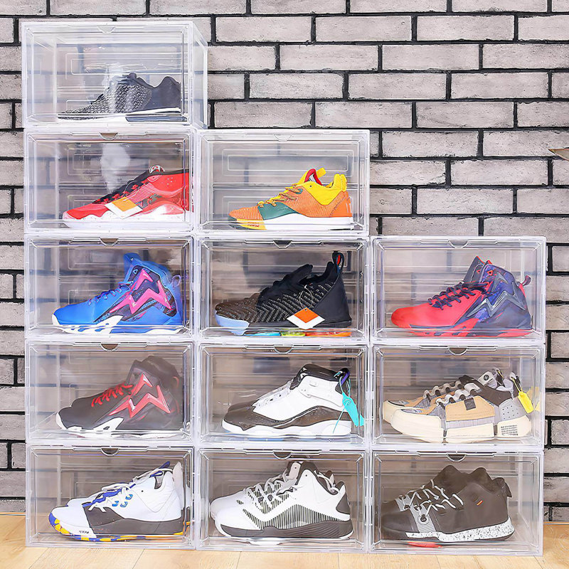 6 Pair Shoe Storage Box, White