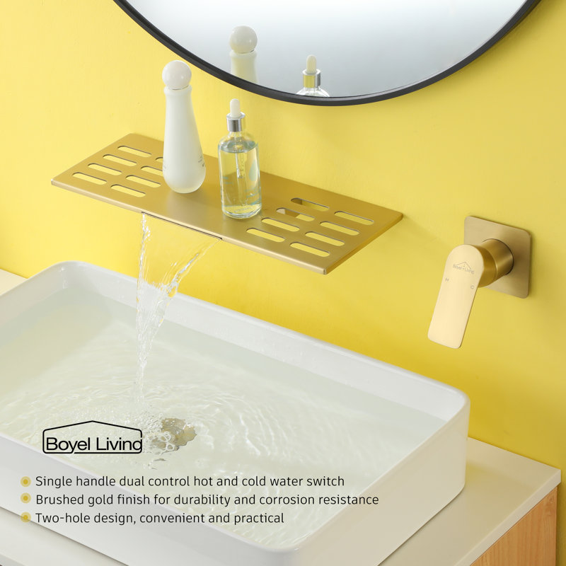 Single-handle Bathroom Faucet, Brush Gold