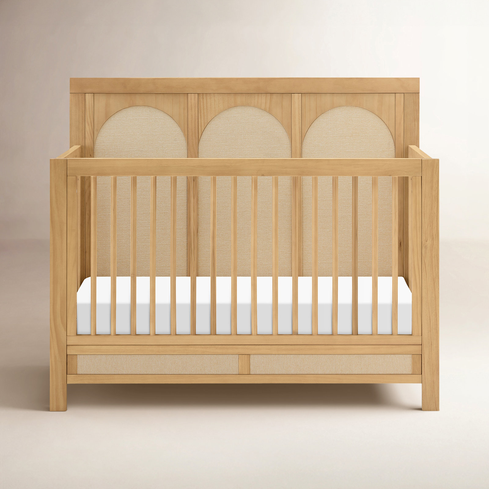Eloise 4-in-1 Convertible Crib, Honey/Performance Sand Eco-Weave