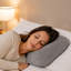 Oreiller réglable pour dormeurs latéraux avec ouverture centrale, gris