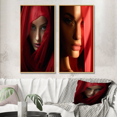 Magenta Mystery - Woman Wall Decor Set Of 2