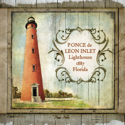 Florida Lighthouse VIII by Beth Anne Creative - Wrapped Canvas Print