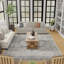 Tapis oriental bleu / crème en polypropylène tissé à la machine Aldor-1471340960