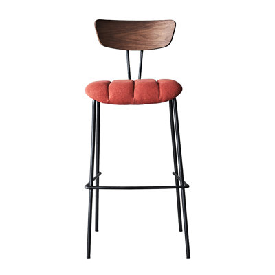 Lara Upholstered Stool with Metal Frame