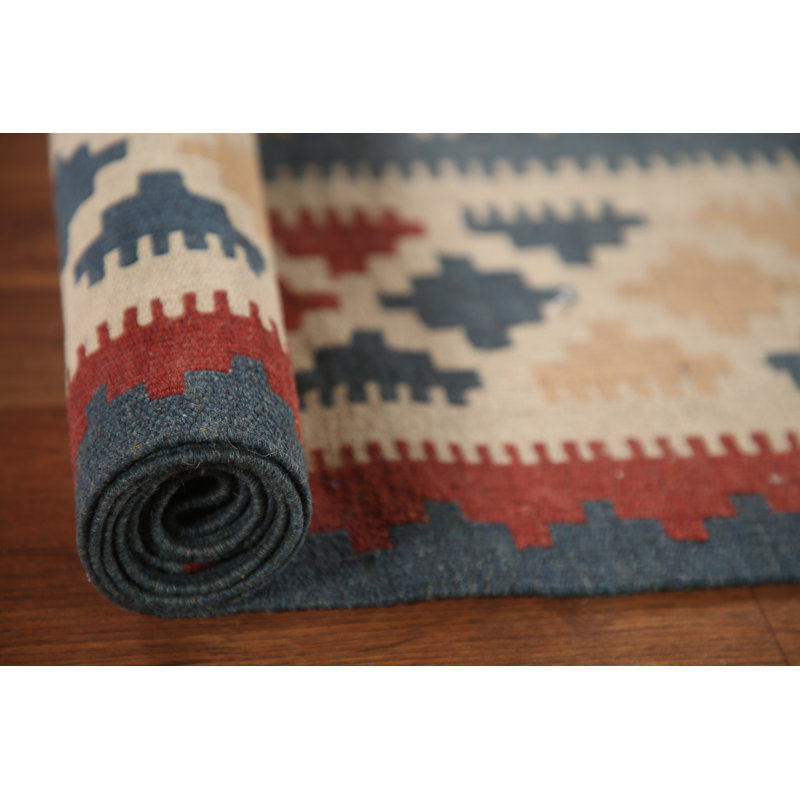 Tapis géométrique kilim 7 x 11