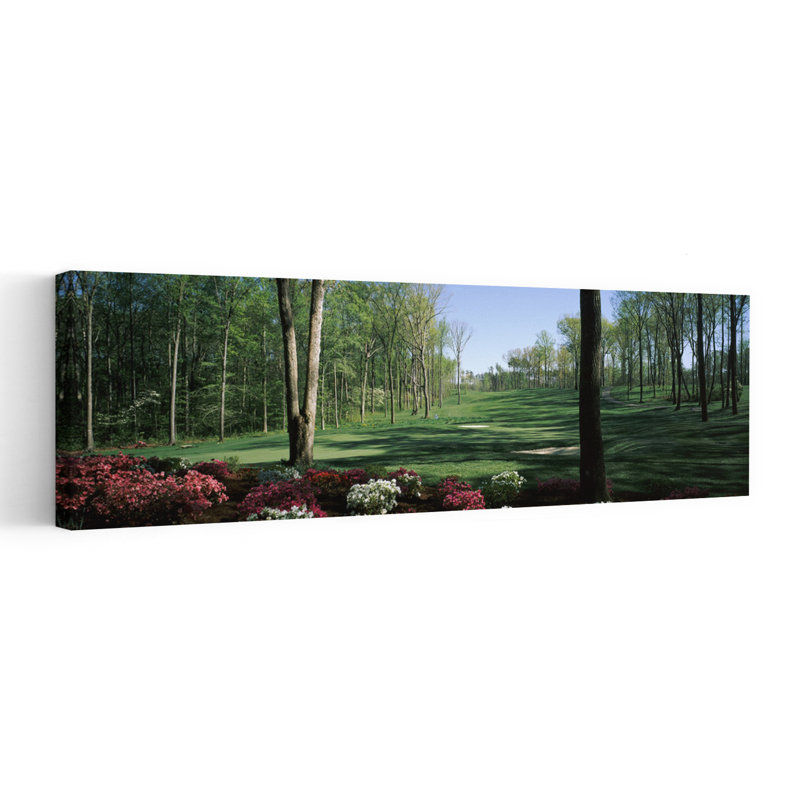 Trees in a golf course Augustine Golf Club Stafford Virginia USA 1 Piece Wrapped Canvas Panoramic Wall Art