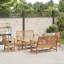 45cm Wide Straight Teak Patio Sectional Set