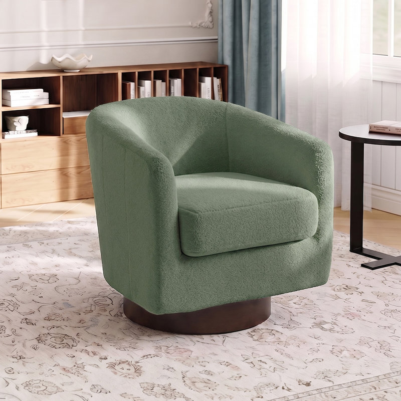 Upholstered Teddy Swivel Accent Chair