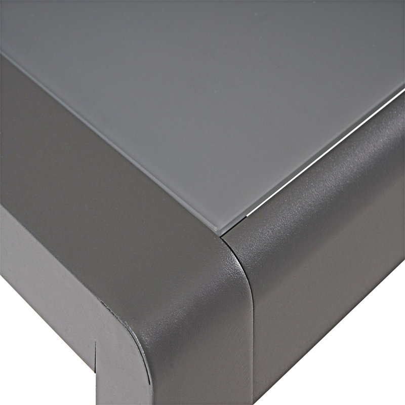 Table d'appoint d'extérieur, Gris / Transparent