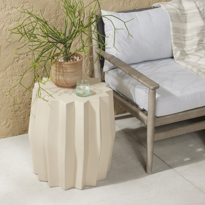 Gem Outdoor Side Table, Dark Gray