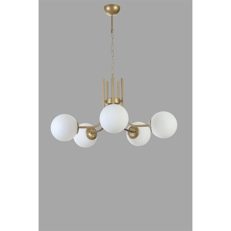 Chandle Chandelier, Gold/White