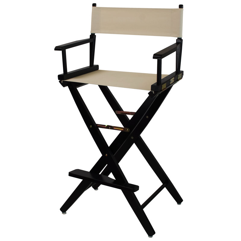 Scoville Folding Director Chair, Natural, Black