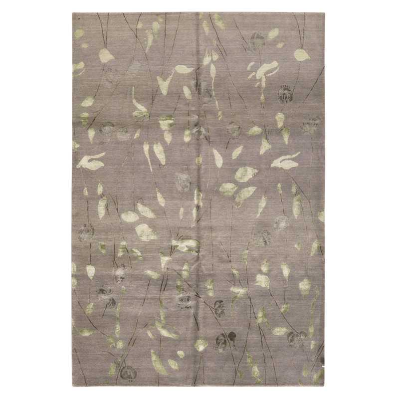 Hand Knotted Wool Area Rug in Multi