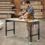 Table de travail à hauteur réglable 60 "avec roulettes et prise de courant