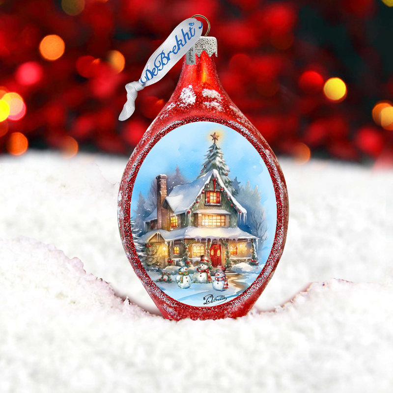 3.5'' Glass Hanging Figurine Ornament
