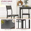 HOMCOM 3 Pieces Modern Dining Table Set for 2 Steel Legs Light Wood Effect-115827253