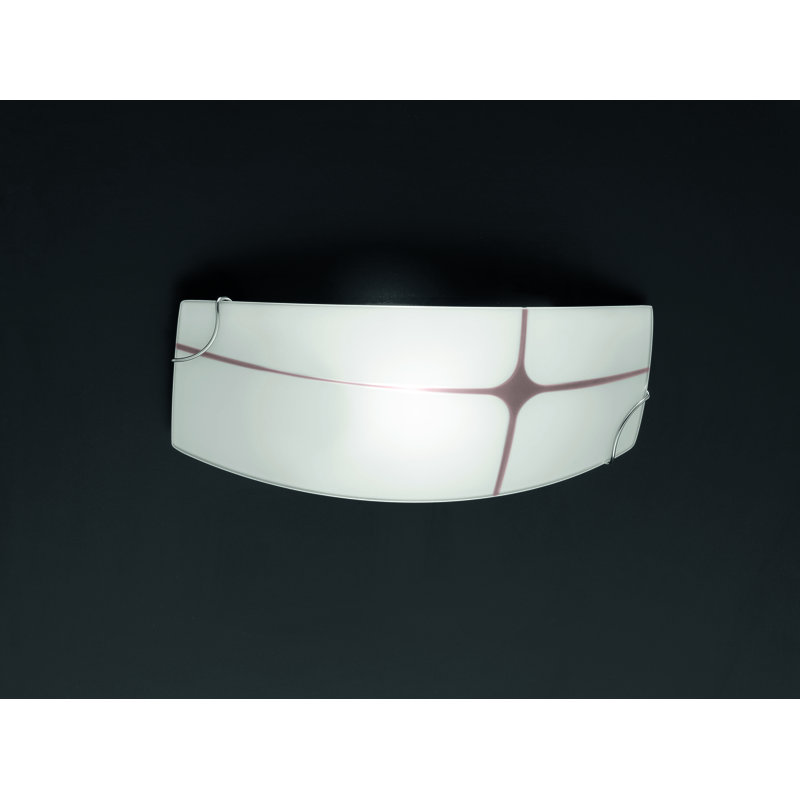 Texas Glass Flush Mounted Sconce, White/Brown