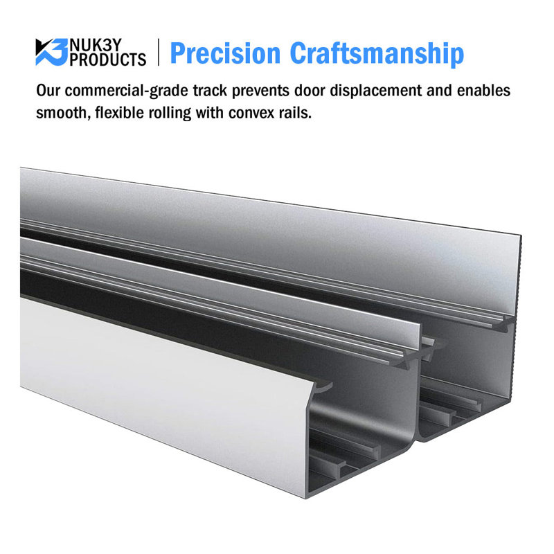 Aluminum 48" Track Bypass Sliding Door Hardware Set