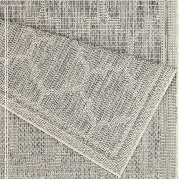 Silver Indoor/Outdoor Area Rug, Rectangle 7'10" x 10'3"