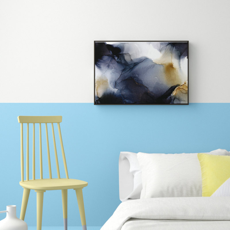 Golden Soul by Fern Siebler - Painting on Canvas, Black Floater Frame, 52.5 cm H x 77.5 cm W x 4 cm D