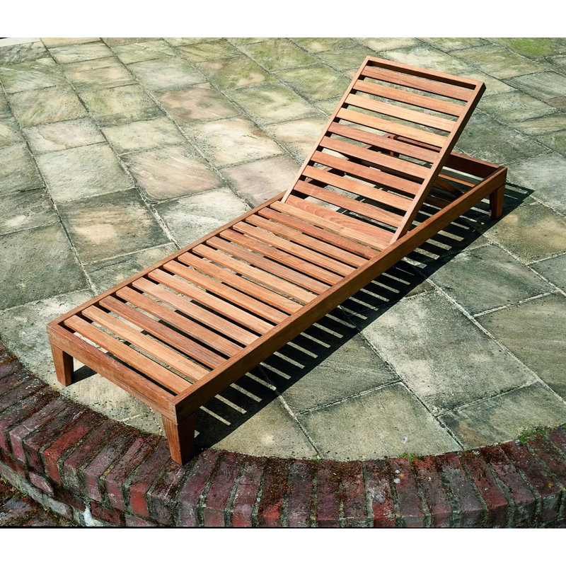 Capri Outdoor Teak Chaise Lounge