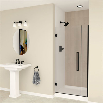 Transolid Elizabeth 33.5-in W x 76-in H Hinged Shower Door with Clear Glass