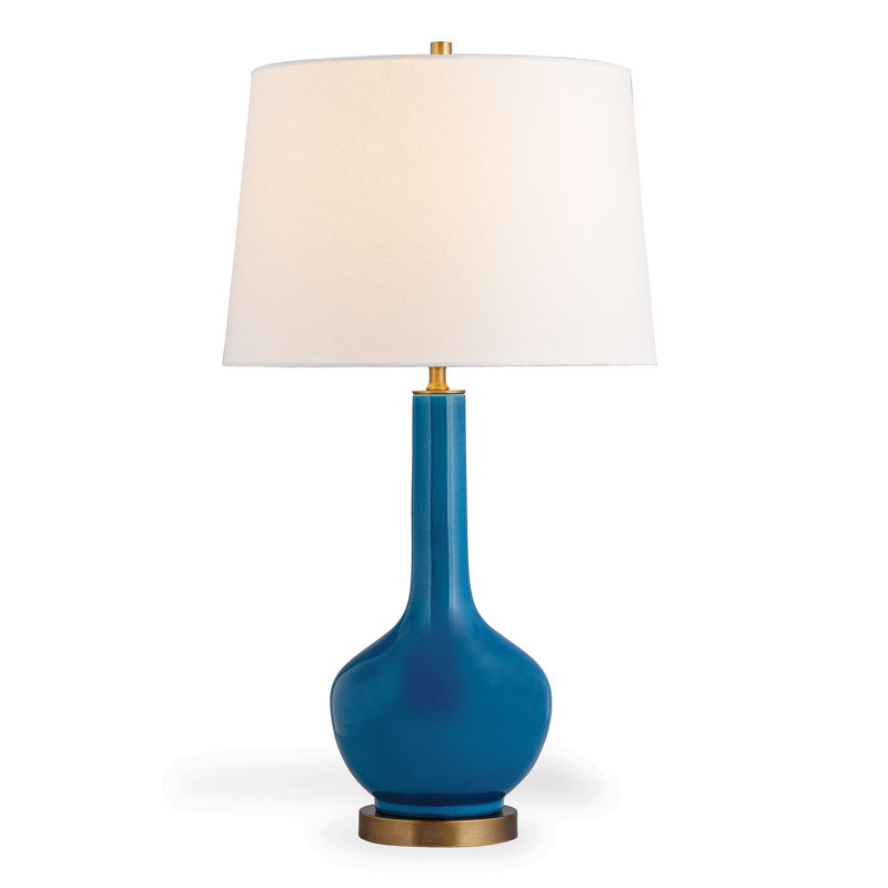Alex Porcelain Table Lamp, Turquoise