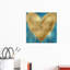 Impression d’art graphique, "large cœur Gold on Aqua" par Lindsay Rodgers-53999068-53998994-53998988