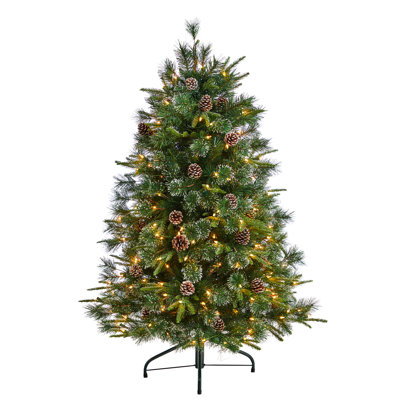 Lighted Artificial Pine Christmas Tree