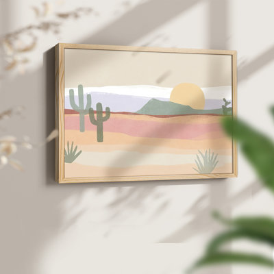 Cactus Plateau I -Framed Print - Restickable