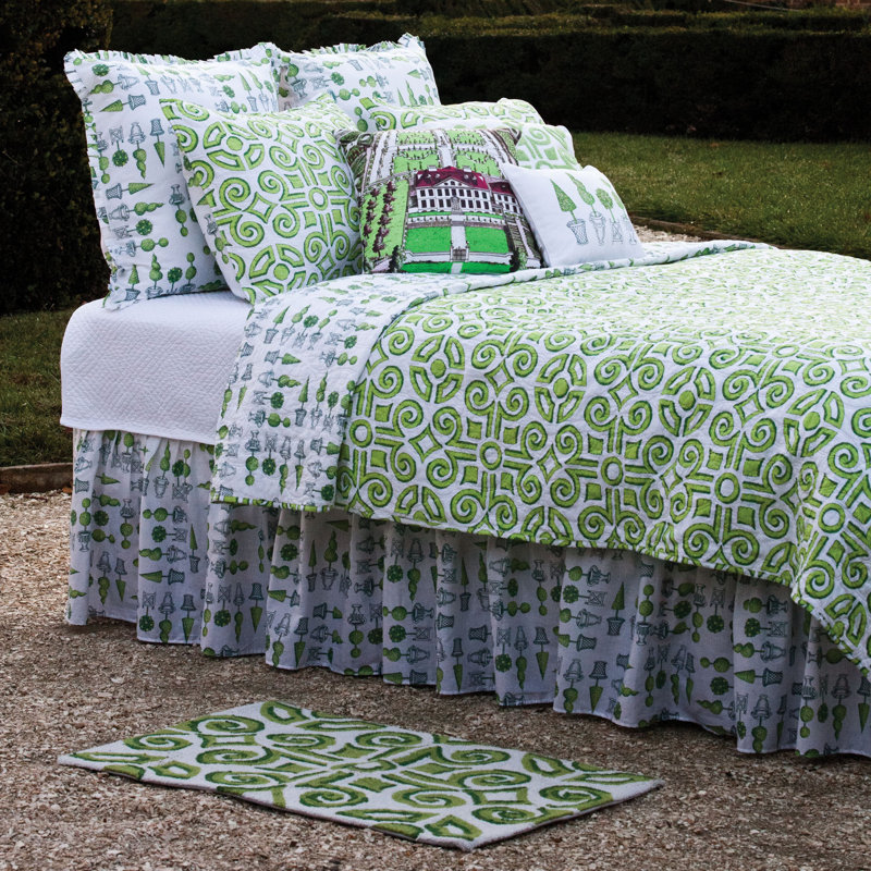 Boxwood Abbey Cotton Geometric Shapes Quilt