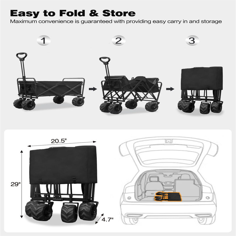 Heavy Duty Collapsible Garden Carts