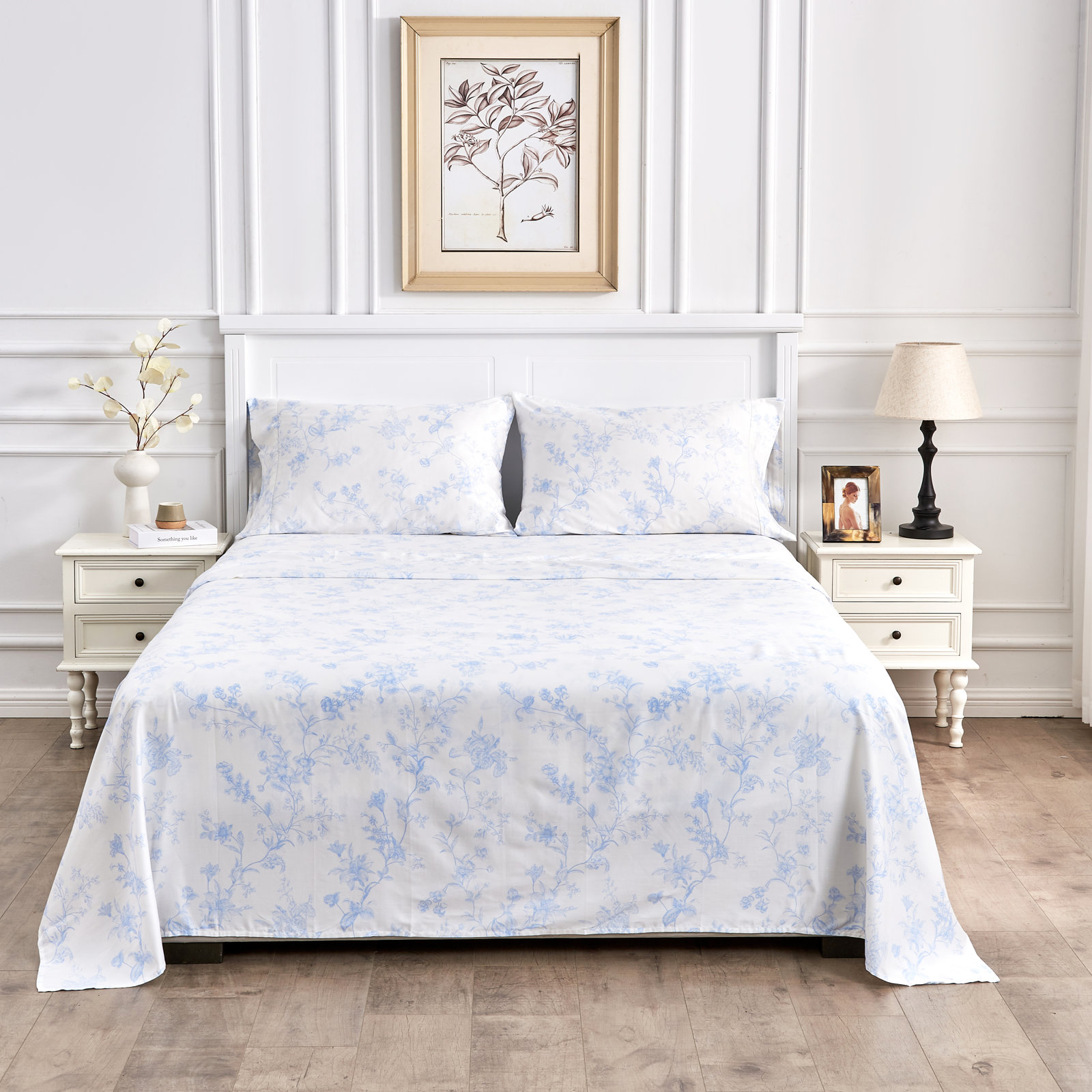 Barbet Cotton Pillowcase, Light Blue