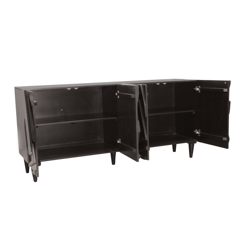 Buffet 4 portes Cahill - Noir, Noir