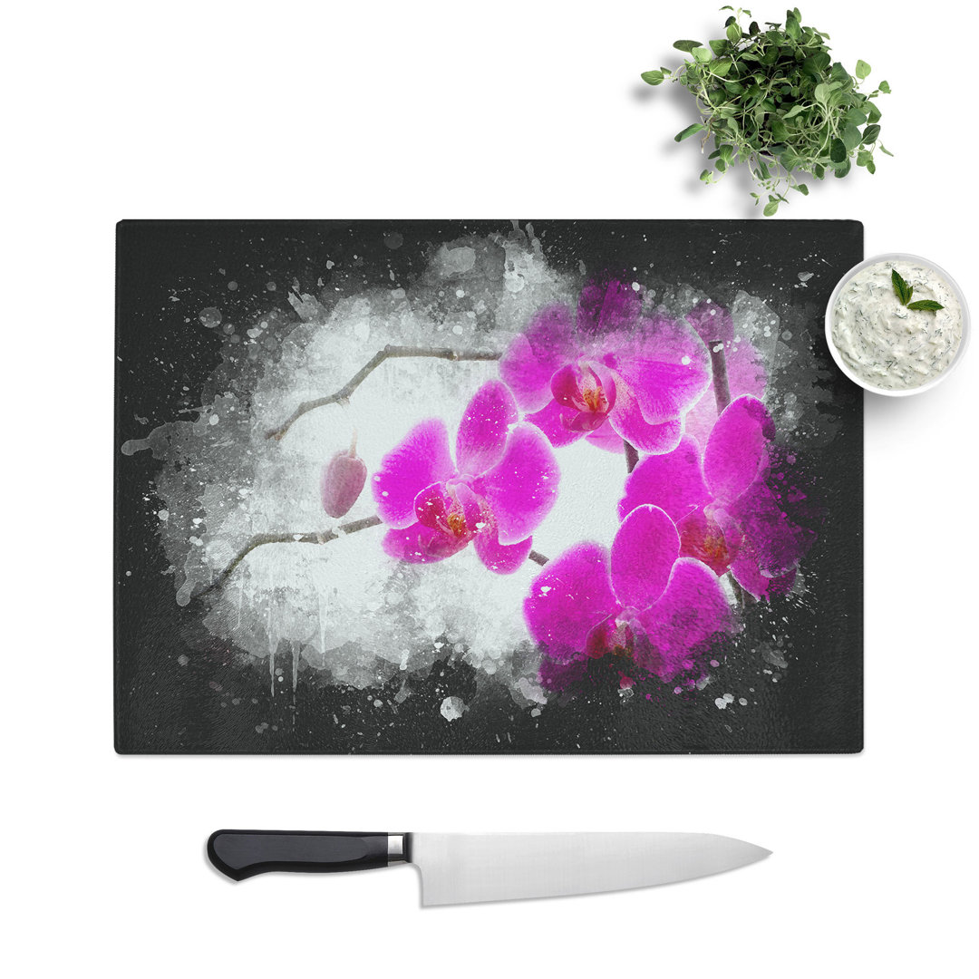 Orchid Flowers Vol.2 Paint Splash Chopping Board
