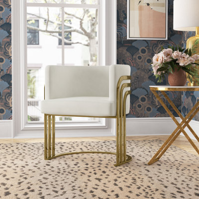 25'' Wide Velvet Barrel Single Chair