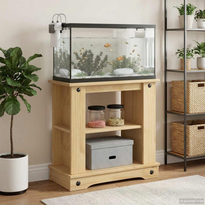 Aquarium Stand Corona Solid Pine Wood Fish Tank Furniture Pet Supplies
