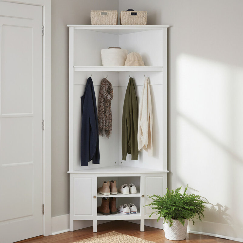 Lena 85 cm W Hall Tree with Storage Bench and Shoe Storage