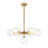 Eclectic Modern 7-Light Dimpled Glass Sphere Chandelier