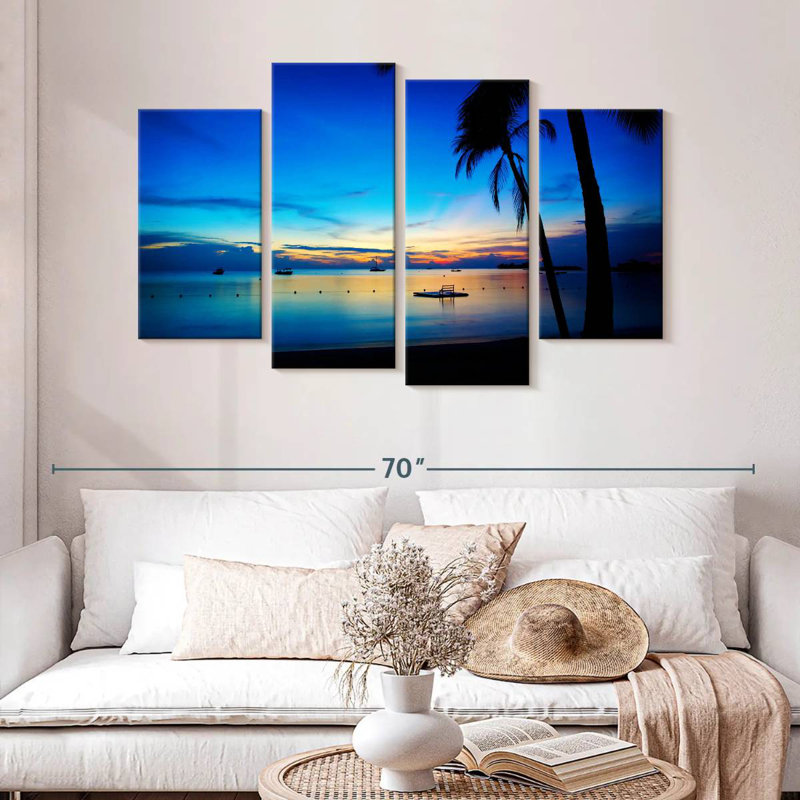 Gillard, Jamaïque, plage, crépuscule, H 22 po x l 36 po