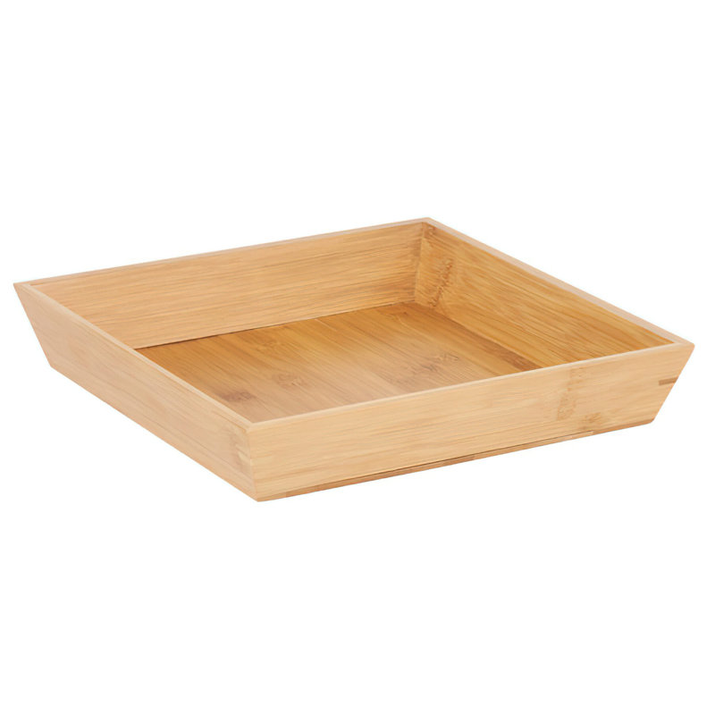 BAMTRY-05 - Plateau carré en bambou 12 po, profondeur 2 po (pour IR-910T)