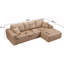 Canapé modulaire 109 po avec méridienne en L 109 po. Canapé modulaire minimaliste moderne.-125543352-125543355