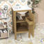 Meuble-lavabo compact autoportant avec rangement réglable, lavabo en céramique et charnières à fermeture douce