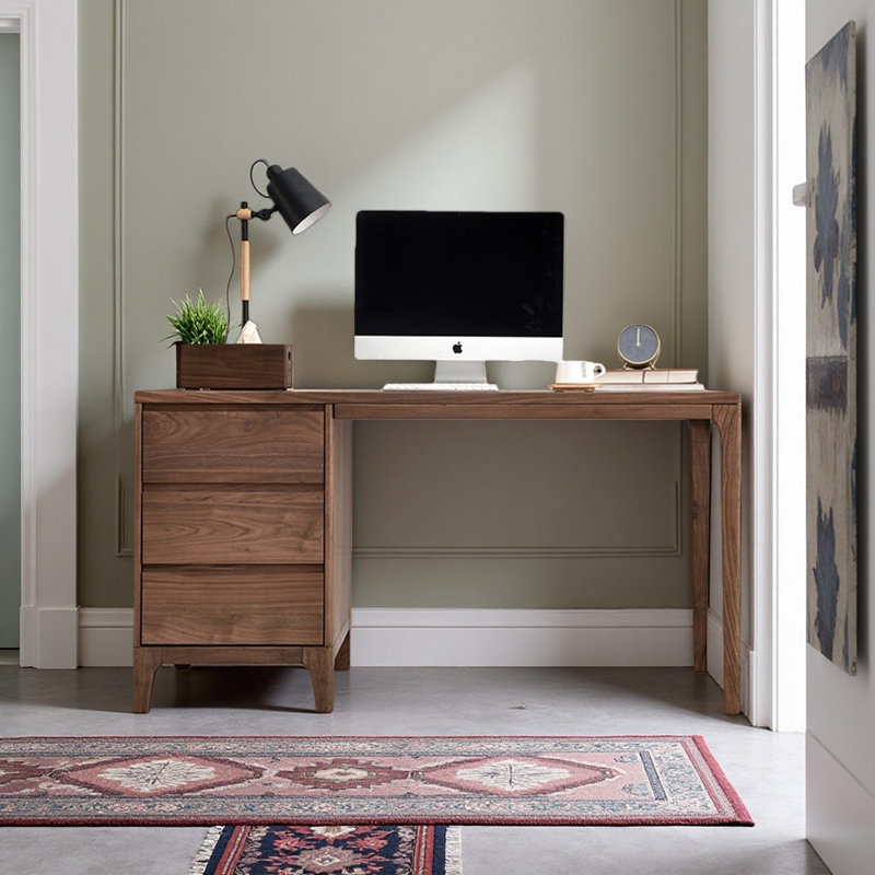 Bureau moderne en bois massif de style minimaliste, H 29,13 po x l 47,24 po x P 25,59 po