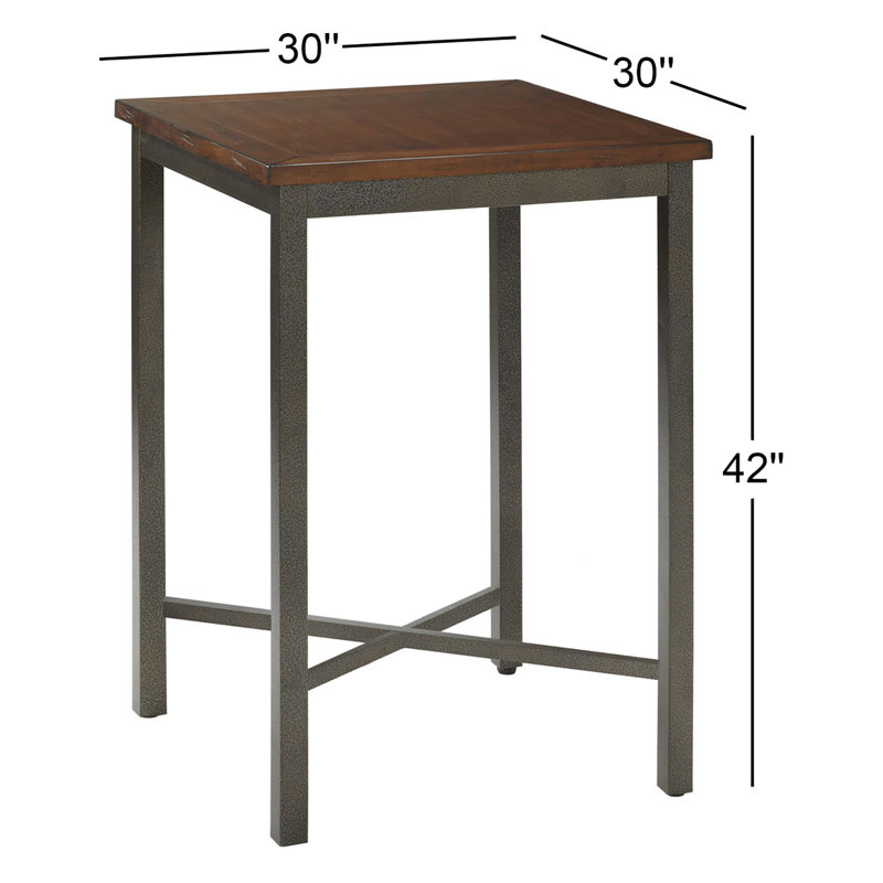 Emelyn Square with Steel Base Dining Table